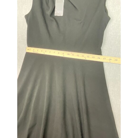 Women's Veljie Vintage Scoop Neck Casual Flare Cap Sleeve Black Swing Dress XXL - Picture 7 of 9